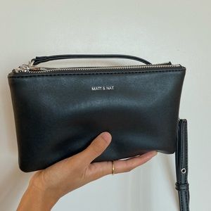 Matt and Nat Triplet crossbody black vegan leather